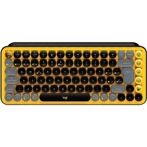 [LOGITECH_920-010713] Logitech TECLADO LOGITECH POP KEYS MECANICO INALAM BT BLAST YELLOW (920-010713)