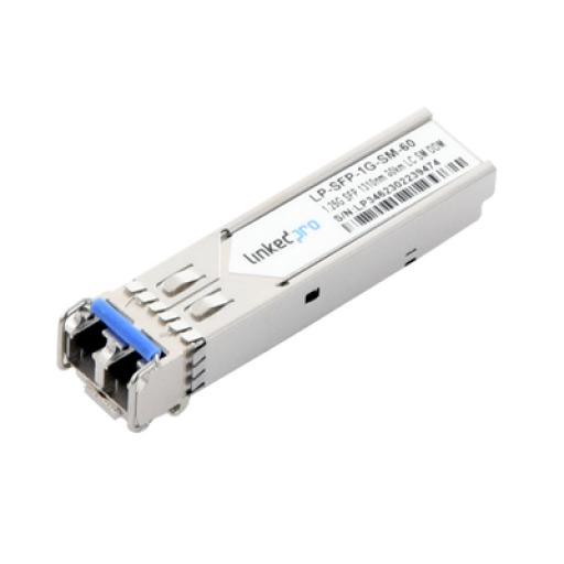 [LINKEDPROBYEPCOM_LP-SFP-1G-SM-60] LINKEDPRO BY EPCOM Transceptor Óptico SFP (Mini-Gbic) / Monomodo 1310 nm / 1.25 Gbps / 1000BASE-EX / Conectores LC/UPC Dúplex / DDM / Hasta 60 km 