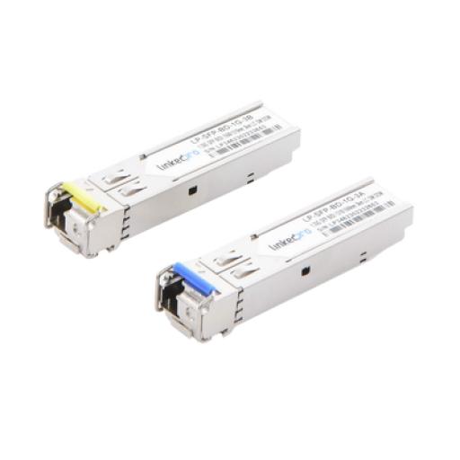 [LINKEDPROBYEPCOM_LP-SFP-BD-1G-3] LINKEDPRO BY EPCOM Transceptores Ópticos Bidireccionales SFP (Mini-Gbic) / Monomodo 1310 & 1550 nm / 1.25 Gbps / 1000BASE-BX / Conector LC/UPC Simplex / DDM / Hasta 3 km / 2 Piezas 