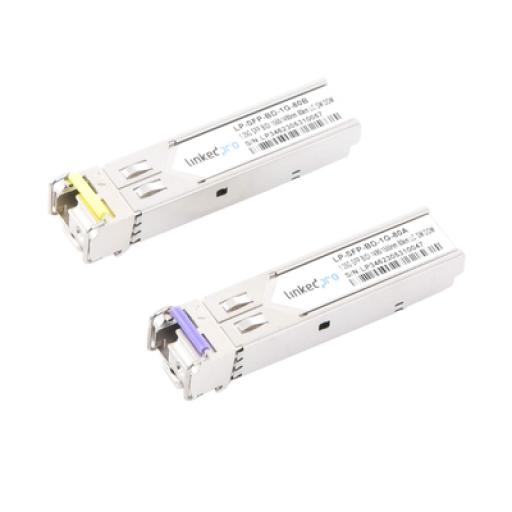 [LINKEDPROBYEPCOM_LP-SFP-BD-1G-80] LINKEDPRO BY EPCOM Transceptores Ópticos Bidireccionales SFP (Mini-Gbic) / Monomodo 1490 & 1550 nm / 1.25 Gbps / 1000BASE-BX / Conector LC/UPC Simplex / DDM / Hasta 80 km / 2 Piezas 