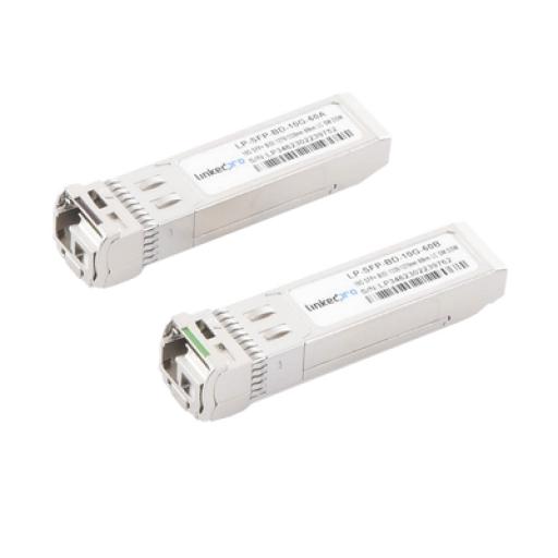 [LINKEDPROBYEPCOM_LP-SFP-BD-10G-60] LINKEDPRO BY EPCOM Transceptores Ópticos Bidireccionales SFP+ (Mini-Gbic) / Monomodo 1270 & 1330 nm / 10 Gbps / 10GBASE-BX / Conector LC/UPC Simplex / DDM / Hasta 60 km / 2 Piezas 