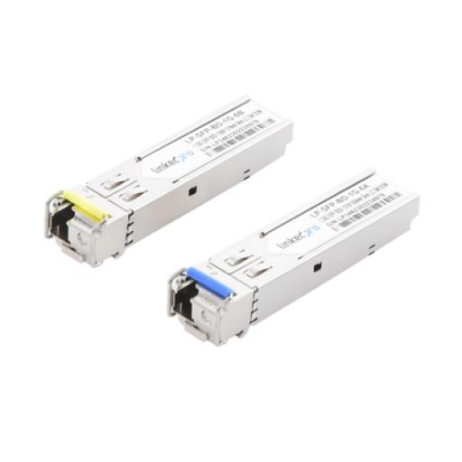 [LINKEDPROBYEPCOM_LP-SFP-BD-1G-5] LINKEDPRO BY EPCOM Transceptores Ópticos Bidireccionales SFP (Mini-Gbic) / Monomodo 1310 & 1550 nm / 1.25 Gbps / 1000BASE-BX / Conector LC/UPC Simplex / DDM / Hasta 5 km / 2 Piezas 