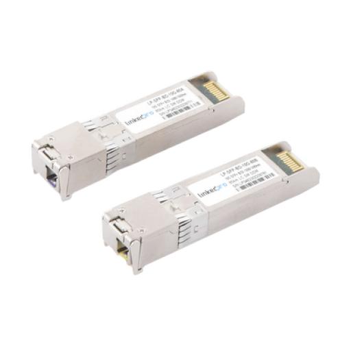 [LINKEDPROBYEPCOM_LP-SFP-BD-10G-80] LINKEDPRO BY EPCOM Transceptores Ópticos Bidireccionales SFP+ (Mini-Gbic) / Monomodo 1490 & 1550 nm / 10 Gbps / 10GBASE-BX / Conector LC/UPC Simplex / DDM / Hasta 80 km / 2 Piezas 