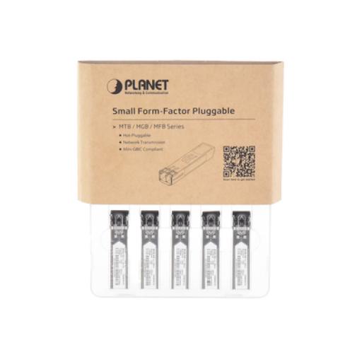 [PLANET_MGB-SX-10PCS] Planet Paquete de 10 Piezas del Transceptor mini-GBIC SFP 1G LC Duplex para Fibra Multimodo 550 m