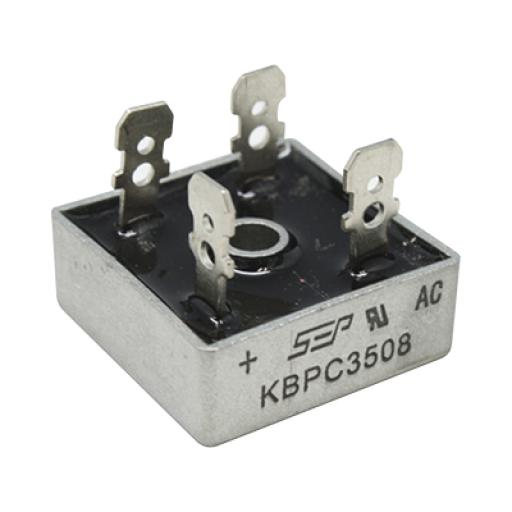 [SYSCOMPARTS_KBPC-3508] SYSCOM PARTS Puente de Diodos Rectificador, 35A, 800 PIV, 29 x 29 mm.