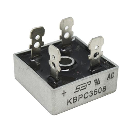 [SYSCOMPARTS_KBPC-3508] SYSCOM PARTS Puente de Diodos Rectificador, 35A, 800 PIV, 29 x 29 mm.