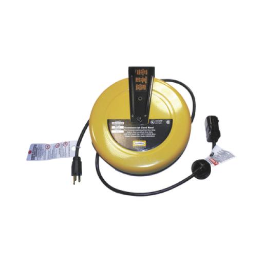 [HUBBELL_HUB-HBL-C25-163C] Hubbell Carrete de Cable comercial (16/3 rudo), para 125 V CA, 10 A, 7.6 m de longitud con conector HBL5969VBLK.