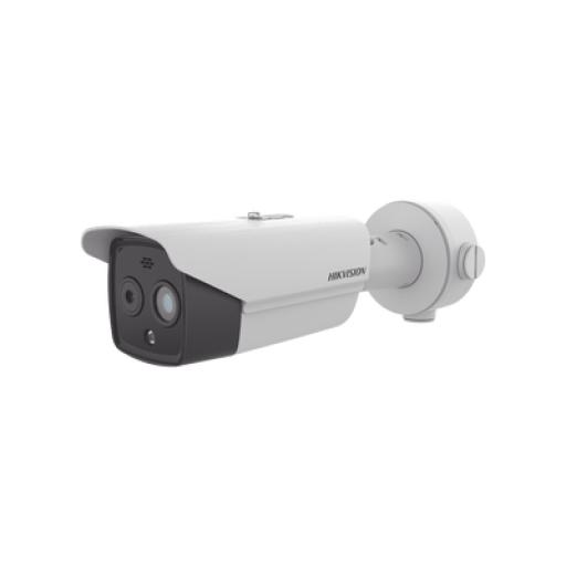 [HIKVISIONDIGITALTECHNOLOGY_DS-2TD2628-3/QA] Hikvision Digital Technology Bala IP Dual / Térmica 3.6 mm (256 × 192) / Óptico 4.3 mm (4 Megapixel) / 30 mts IR / Exterior IP67 / PoE / Termométrica / Detección de Temperatura / Sirena y Luz Intermitente Integrada / MicroSD