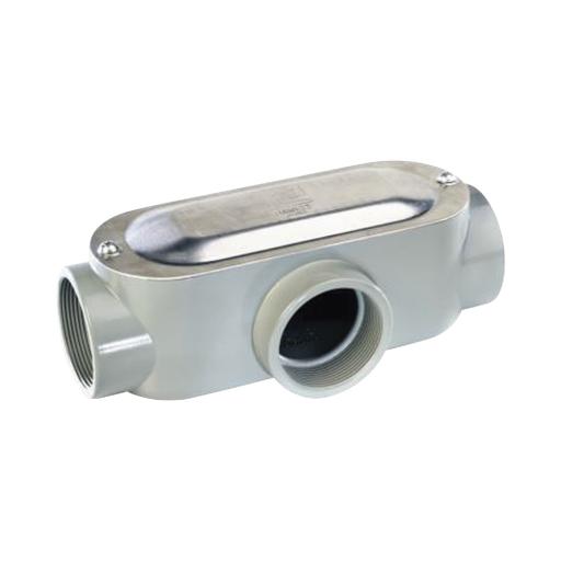 [RAWELT_OT-0077C] RAWELT Caja oval roscada tipo T de 1 1/2" (38.1 mm) incluye tapa y tornillos.