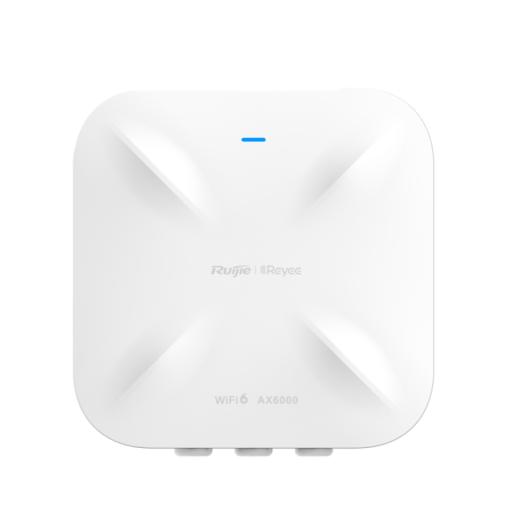 [RUIJIE_RG-RAP6260(H)] RUIJIE Punto de Acceso Wi-Fi 6 Industrial para Exterior Omnidireccional 5.95Gbps, MU-MIMO 4x4, 360°, Filtros Anti Interferencia y Auto Optimización con IA, puerto eth 2.5G y SFP