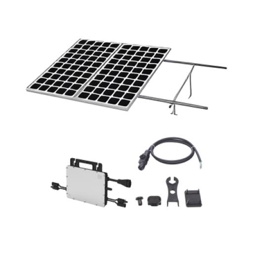 [HOYMILES_KITHMS1K550] HOYMILES Kit Solar para Interconexión de 1.1 KW de Potencia Pico 220Vcc con Microinversor y 2 Módulos de 550 W (Incluye Montaje )