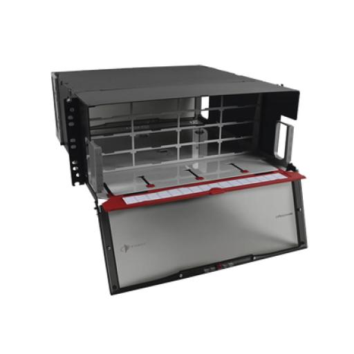 [SIEMON_LVE-4U-MD-P01A] Siemon Distribuidor de Fibra Óptica de Alta Densidad LigthVerse *Pro* Para Rack de 19in, Acepta 16 Placas Plug and Play, Hasta 384 Fibras, 4 UR