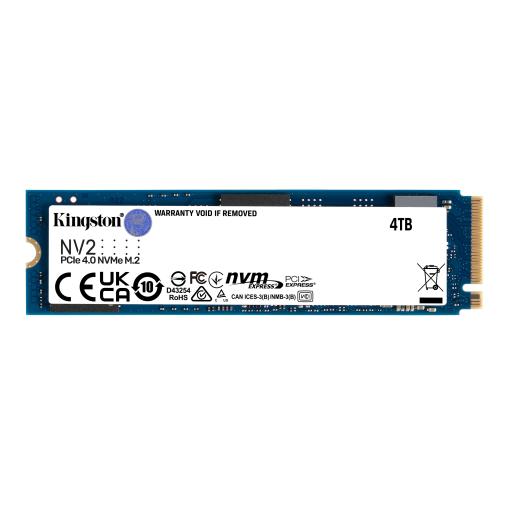 [KINGSTONTECHNOLOGY_SNV2S/4000G] SSD Kingston NV2 NVMe, 4TB, PCI Express 4.0, M.2 SNV2S/4000G