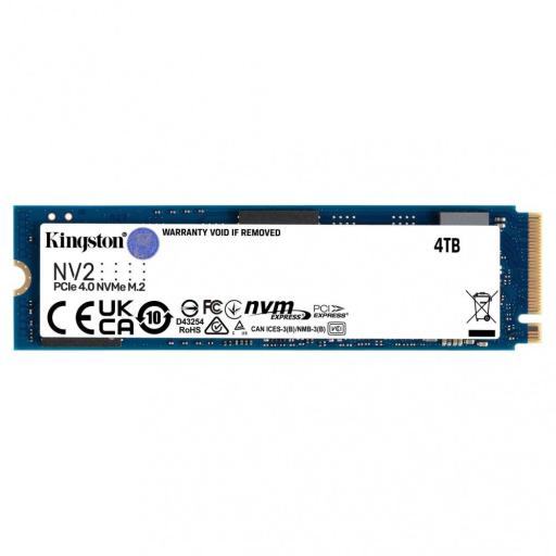 [KINGSTONTECHNOLOGY_SNV2S/4000G] SSD Kingston NV2 NVMe, 4TB, PCI Express 4.0, M.2 SNV2S/4000G
