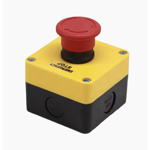 [ACCESSPRO_XBS-S-T01] AccessPRO Botón de Stop Tipo Enclavado / Para Barreras Vehiculares, Operadores Corredizos y Abatibles. 