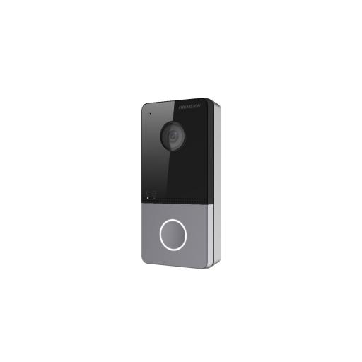 [HIKVISIONDIGITALTECHNOLOGY_DS-KV6113-WPE1(C)] Hikvision Digital Technology Videoportero IP 2 Megapixel / PoE Estandar / IP65  / Apertura desde Hik-connect / Soporta 1 Departamento y Hasta 6 Monitores / Soporta Tarjetas Mifare / 1 Salida Relay