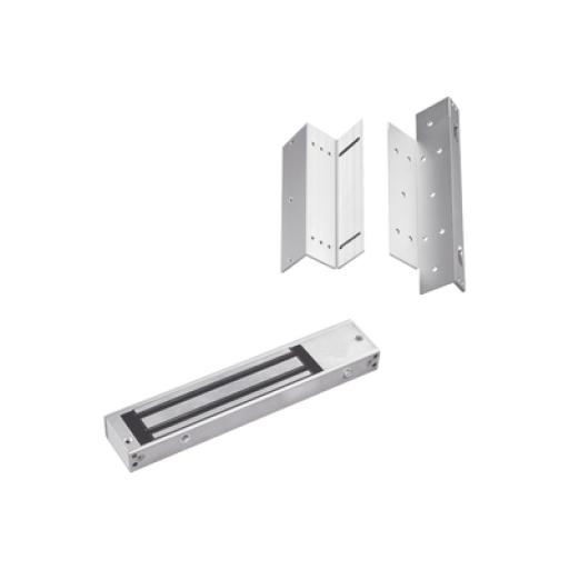[ACCESSPRO_MAG600NLEDK] AccessPRO Kit para control de acceso incluye Chapa magnética de 600Lbs / Montajes L y Z 