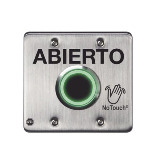 [STI_NT-SS202-ES] STI Interruptor IR NoTouch® de Acero Inoxidable, Salida Doble, ABIERTO