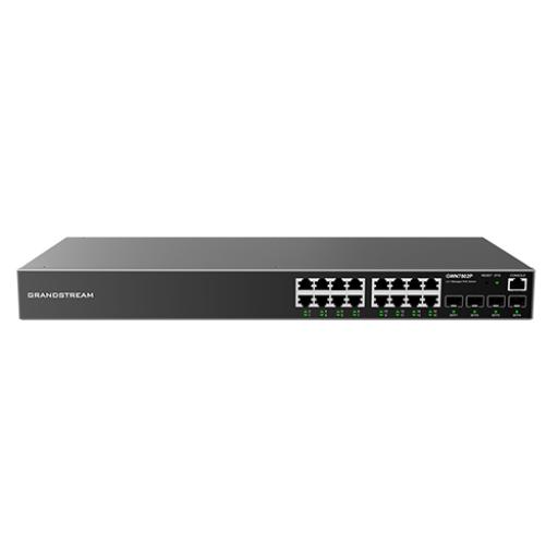 [GRANDSTREAMNETWORKS_GWN7802] Grandstream Networks Switch Gigabit Administrable / 16 puertos 10/100/1000 Mbps + 4 Puertos SFP Uplink / Compatible con GWN Cloud.