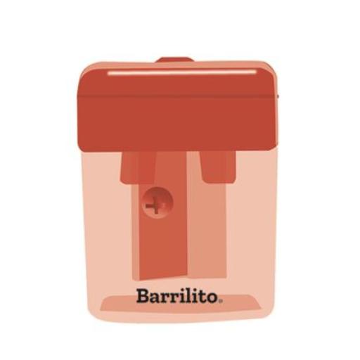 [BARRILITO_SK12M] Barrilito Sacapuntas Barrilito con Depósito Mediano Caja C/12 Pzas