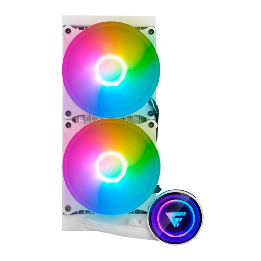 [GAMEFACTOR_LQG601-WH] Enfriamiento Liquido Game Factor LQG601-WH 2x 120mm, 2550RPM