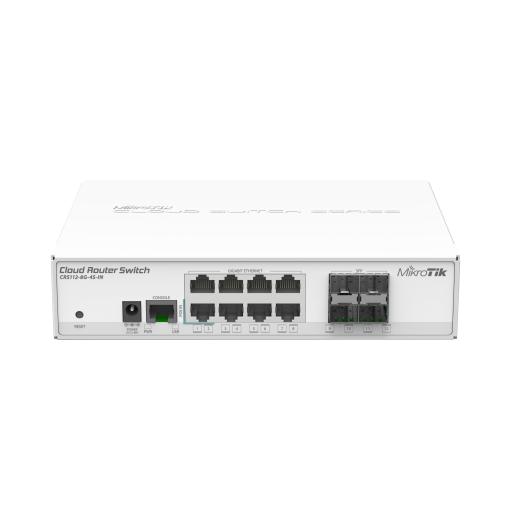 [MIKROTIK_CRS112-8G-4S-IN] Mikrotik Cloud Switch Router 8 Puertos Gigabit Ethernet y 4 Puertos SFP, throughput 975 kpps