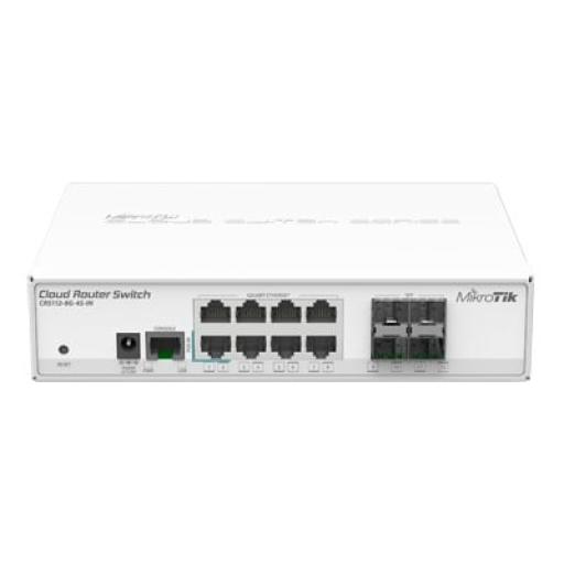[MIKROTIK_CRS112-8G-4S-IN] Mikrotik Cloud Switch Router 8 Puertos Gigabit Ethernet y 4 Puertos SFP, throughput 975 kpps