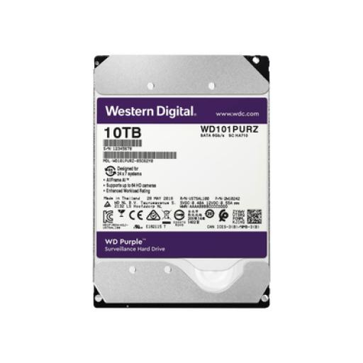 [WESTERNDIGITAL_WD101PURZ] Western Digital Disco duro WD de 10TB / 7200RPM / Optimizado para Videovigilancia