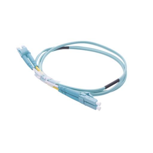 [LINKEDPROBYEPCOM_LP-FOM4-LCLC-R01] LINKEDPRO BY EPCOM Jumper de Fibra Óptica Multimodo OM4 50/125 LC-LC OFNR (Riser), 2.0 mm, Dúplex, Aqua, 1 metro