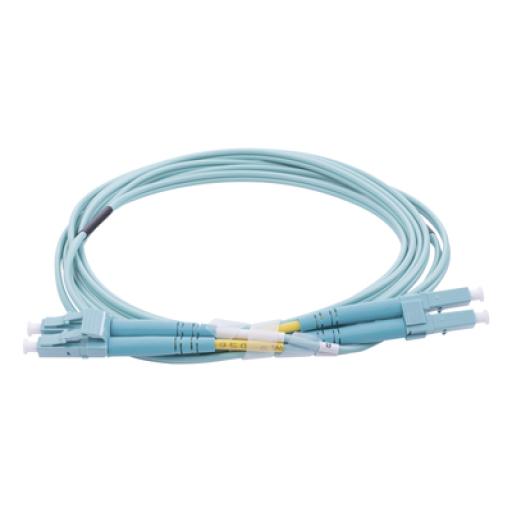 [LINKEDPROBYEPCOM_LP-FOM4-LCLC-R02] LINKEDPRO BY EPCOM Jumper de Fibra Óptica Multimodo OM4 50/125 LC-LC OFNR (Riser), 2.0 mm, Dúplex, Aqua, 2 metros