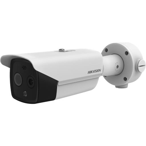 [HIKVISIONDIGITALTECHNOLOGY_DS-2TD2617-10/QA] Hikvision Digital Technology Bala IP Dual / Térmica 9.7 mm (160 x 120) / Óptico 8 mm (4 Megapixel) / Detección de Personas 285 Mts / 40 mts IR / Exterior IP67 / PoE / Termométrica / Detección de Temperatura (Fuego) / Sirena y Luz / Micro SD 32 GB In