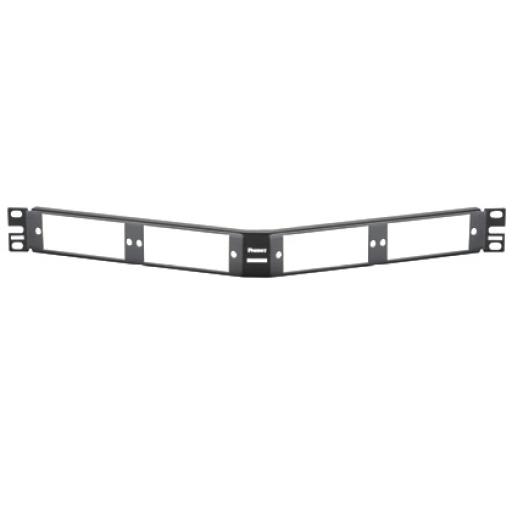 [PANDUIT_CFAPPBL1A] Panduit Patch Panel de Fibra Óptica, Para 4 Placas Acopladras FAP o FMP, Angulado, Color Negro, 1UR