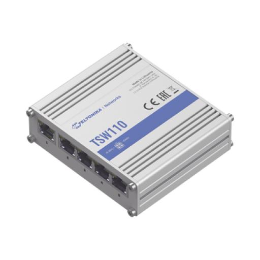 [TELTONIKA_TSW110] Teltonika Switch Industrial No-Administrable 5 puertos Gigabit