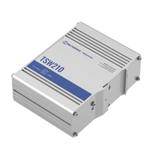 [TELTONIKA_TSW210] Teltonika Switch Industrial No-Administrable 8 puertos Gigabit, 2 SFP 1G