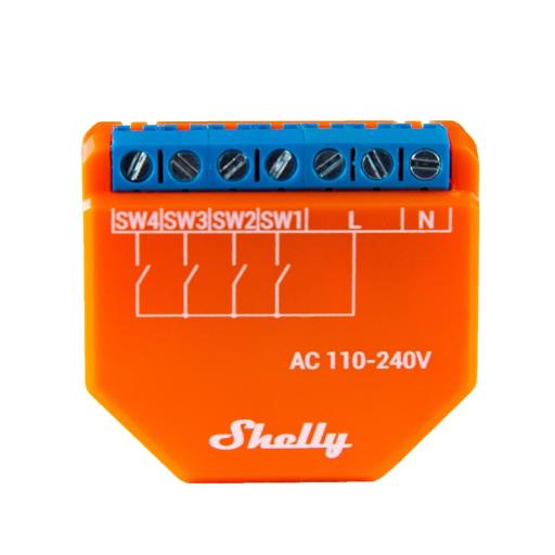 [SHELLY_SHELLYPLUSI4] SHELLY Controlador de Cuatro Entradas Digitales / WIFI/ Residencial / Nube P2P y control local / Google Nest / Alexa