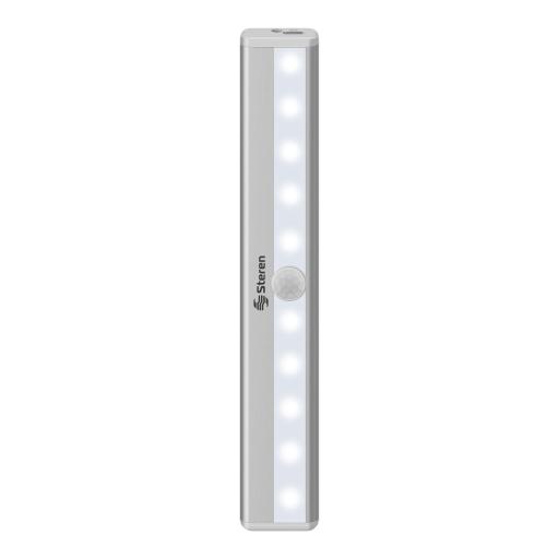 [STEREN_LAM-062] Steren Lámpara LED Steren Automática Tipo Barra Recargable con Sensor PIR y Sujección Magnética