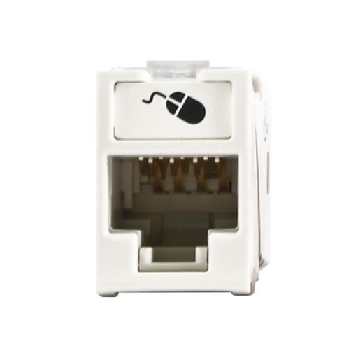[SIEMON_U5-H02NS] Siemon Jack UltraMAX Cat5e, UTP, Montaje híbrido en Placa de Pared (Plano y Angulado), Color Blanco, Punch Down