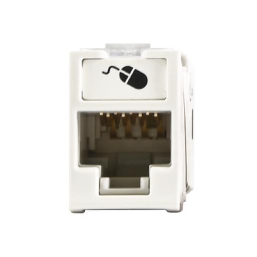 [SIEMON_U5-H02NS] Siemon Jack UltraMAX Cat5e, UTP, Montaje híbrido en Placa de Pared (Plano y Angulado), Color Blanco, Punch Down