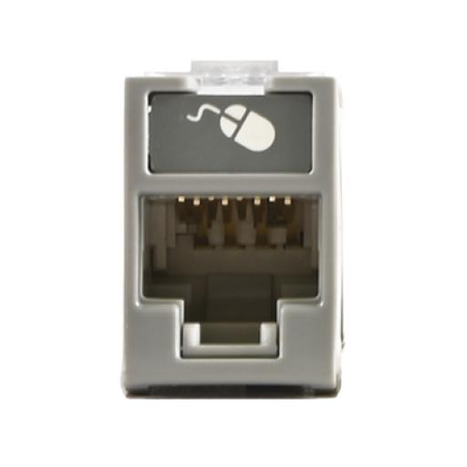 [SIEMON_U5-H04NS] Siemon Jack UltraMAX Cat5e, UTP, Montaje híbrido en Placa de Pared (Plano y Angulado), Color Gris, Punch Down