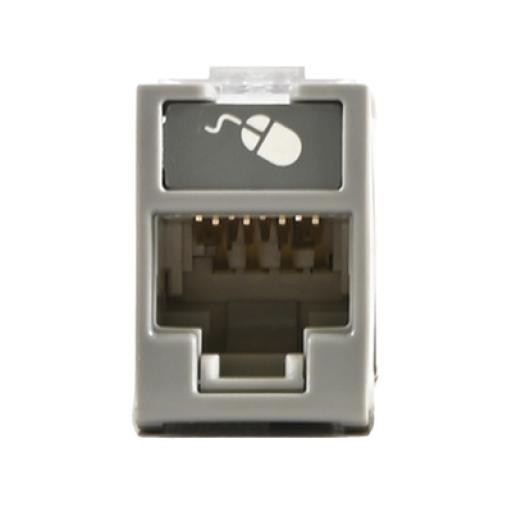 [SIEMON_U6A-H04NS] Siemon Jack UltraMAX Cat6A, UTP, Montaje híbrido en Placa de Pared (Plano y Angulado), Color Gris, Punch Down