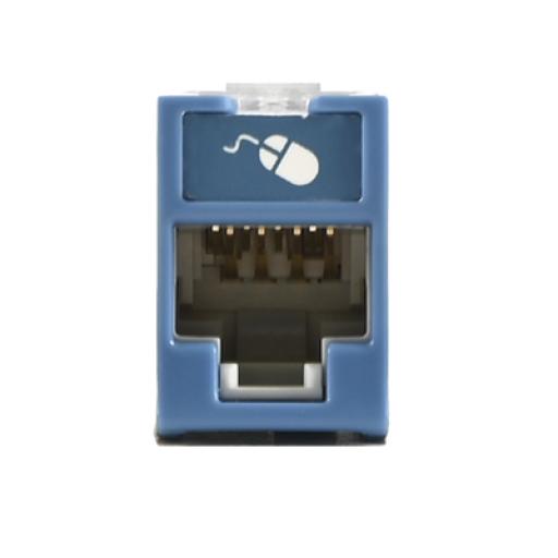 [SIEMON_U5-H06NS] Siemon Jack UltraMAX Cat5e, UTP, Montaje híbrido en Placa de Pared (Plano y Angulado), Color Azul, Punch Down