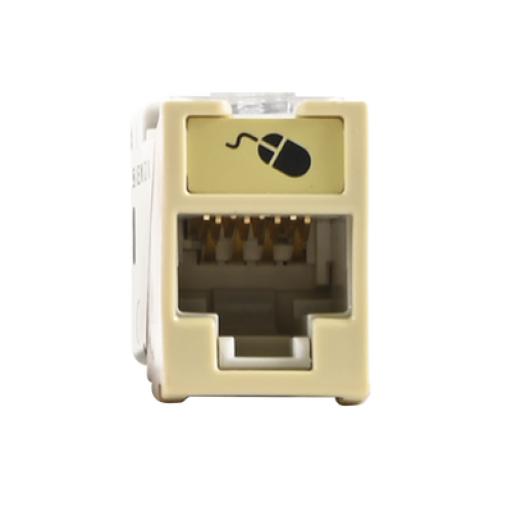 [SIEMON_U6-H20NS] Siemon Jack UltraMAX Cat6, UTP, Montaje híbrido en Placa de Pared (Plano y Angulado), Color Marfil, Punch Down