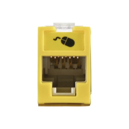 [SIEMON_U6A-H05NS] Siemon Jack UltraMAX Cat6A, UTP, Montaje híbrido en Placa de Pared (Plano y Angulado), Color Amarillo, Punch Down