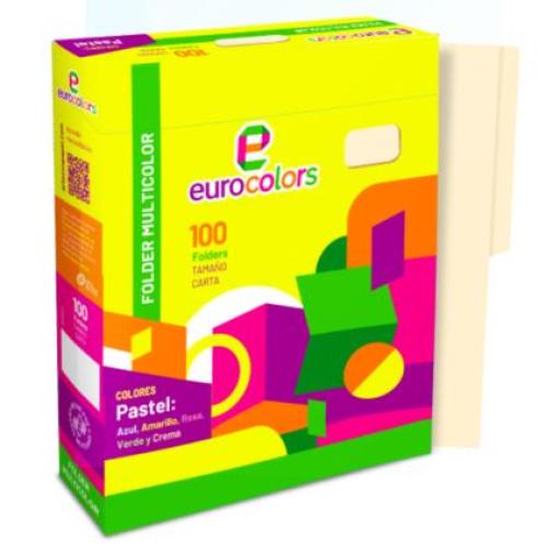 [MAPASA_PU0036] Mapasa Folder Mapasa Carta Multicolor Color Crema Pqte 100F
