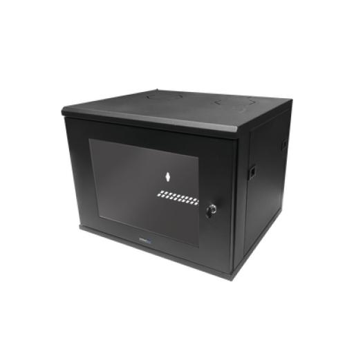 [LINKEDPROBYEPCOM_LW-06-05-06-UBG] LINKEDPRO BY EPCOM Gabinete de Montaje en Pared, Con Puerta de Cristal, de 19in, 6UR, Color Negro