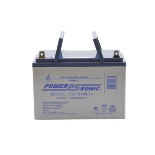 [POWER-SONIC_PS-121000-U] Power-Sonic Batería 12V, 100AH, Para Respaldo, Tecnologías AGM/VRLA, 10-12 Años Vida Útil, Terminales U, Reconocida UL   