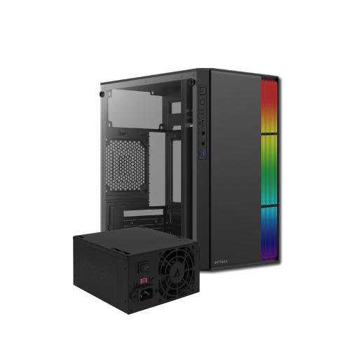 [ACTECK_AC-935753] Acteck GABINETE ACTECK FUSION II M-ATX FUENTE ATX500W USB 3.0 NEGRO AC-935753