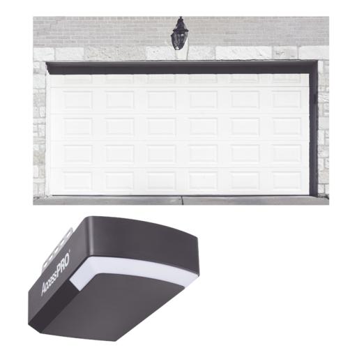 [ACCESSPRO_KIT-GAR148SC] AccessPRO KIT COMPLETO Puerta GARAGE148SC / Cuadro Corto / Color blanco / Insulada / Incluye Motor FS1000APP / 1/2HP / Fuerte/Silencioso/Luz LED/Motor DC .