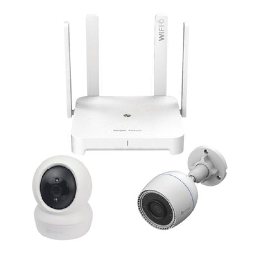 [EZVIZ_RGEW1800GXPRO/C6NC3TN] EZVIZ Kit de Cámaras Wi-Fi con Router / Incluye 1 Cámara C6N / 1 Cámara CS-C3TN / 1 Router RGEW1800GXPRO