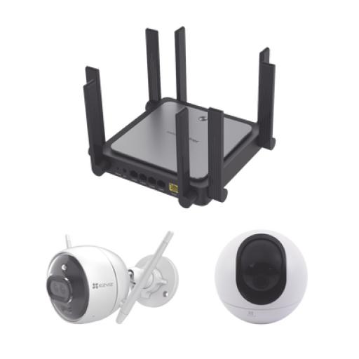 [RUIJIE_RGEW3200GXPRO/C6/C3X] RUIJIE Kit de Router Ruijie Con Cámara EZVIZ / I Incluye 1 PZA CS-C6 / 1PZ C3X / Un Router RGEW3200GXPRO